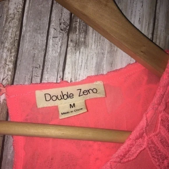 Double Zero Neon Pink Crop Top - Picture 4 of 5